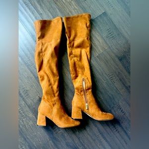 Over the knee boots - chestnut color